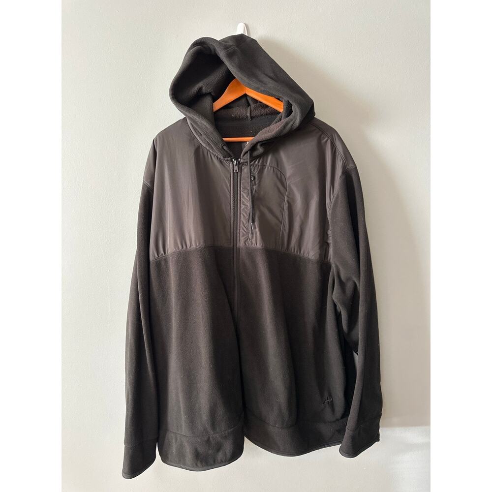 Athletech Men’s 4XL Black Full Zip Fleece Hoodie Jacket Athletic Outdoor
